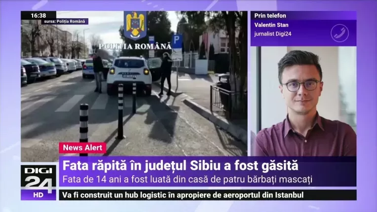 A fost gasita fata de 14 ani rapita noaptea din casa de patru barbati mascati