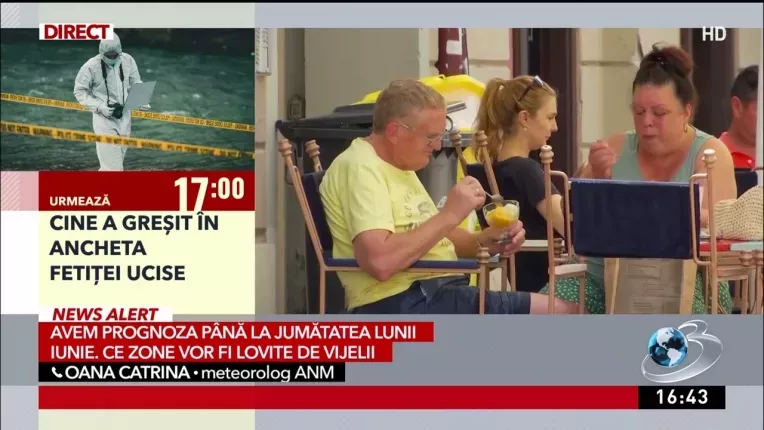 ANM anunta prognoza meteo pana la jumatatea lunii iunie. Ce zone vor fi lovite de ploi, grindina si