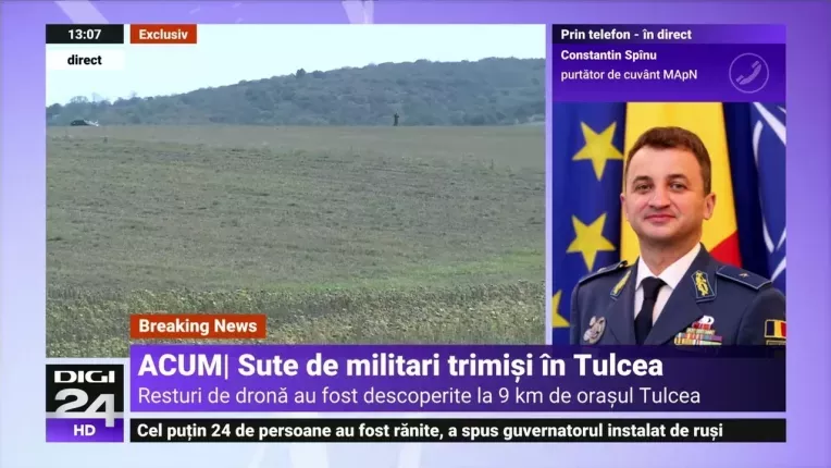 Armata a gasit bucati de la o posibila drona in interiorul Romaniei, la 14 km de granita