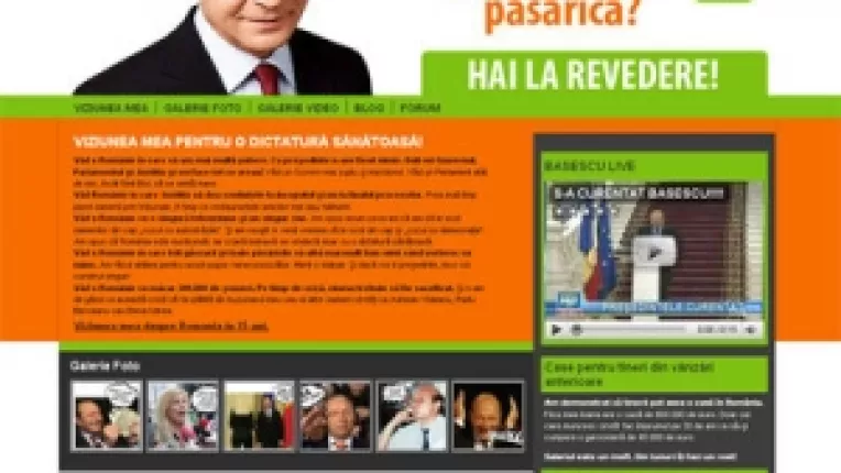Basescu clonat si parafrazat: "De ce ti-e frica, pasarica?", "1 mandat - 0 rezultate" si  "Hai la revedere!"