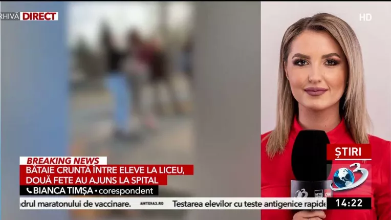 Bataie crunta intre doua eleve de la un liceu din judetul Bistrita-Nasaud. Fetele au ajuns la spital