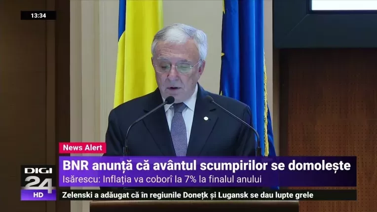 BNR spune ca inflatia va cobori la 7% pana la finalul anului, dar preturile nu vor scadea