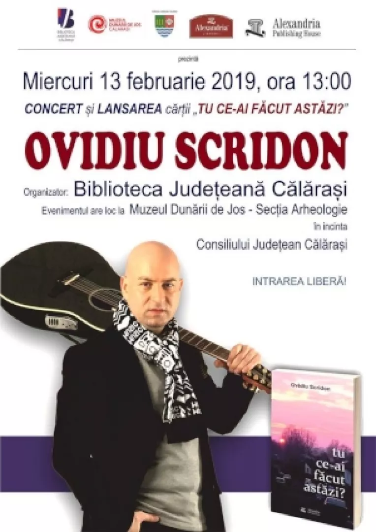 Calarasi: Ovidiu Scridon si-a promovat volumul de versuri Tu ce-ai facut astazi?