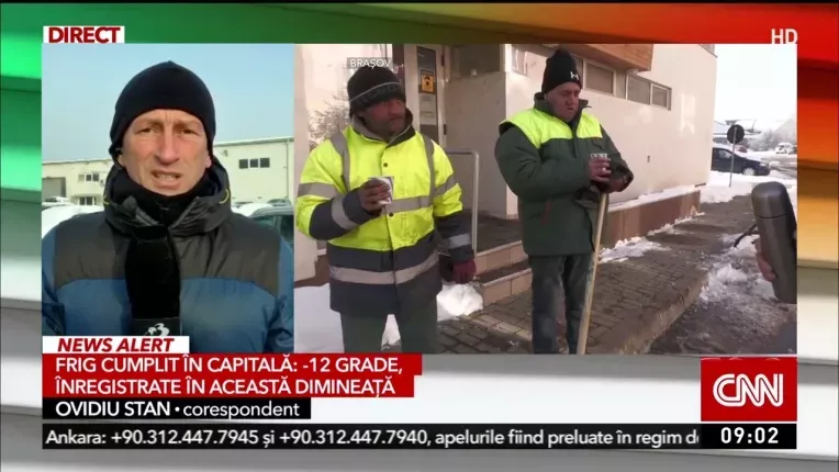 Cea mai geroasa noapte in marile orase. -24 grade in Brasov