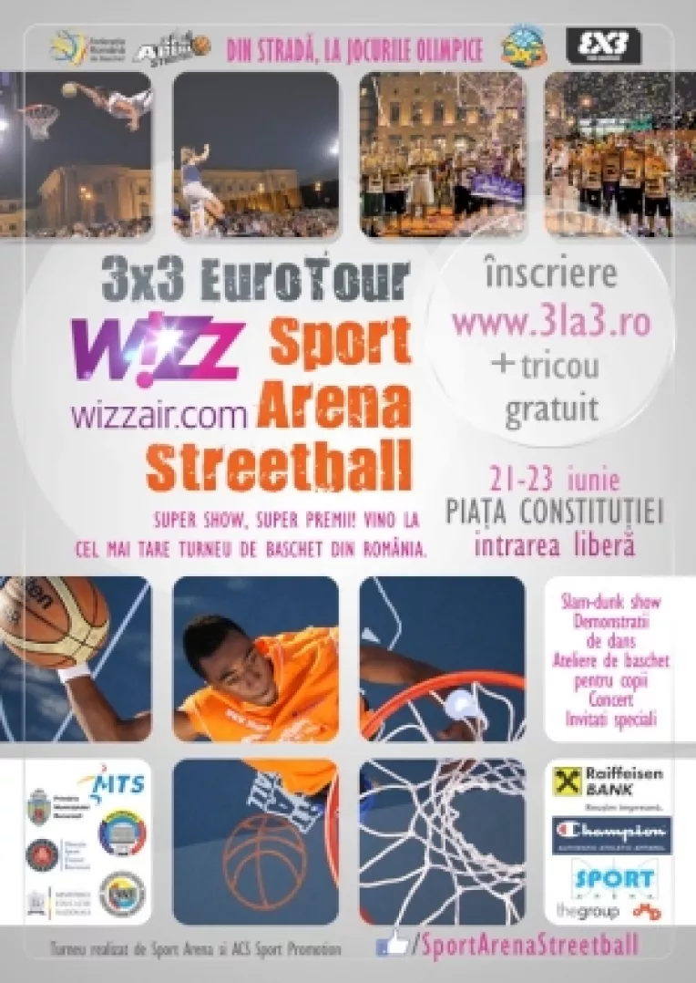Cel mai mare turneu de baschet 3×3 organizat vreodata in Romania