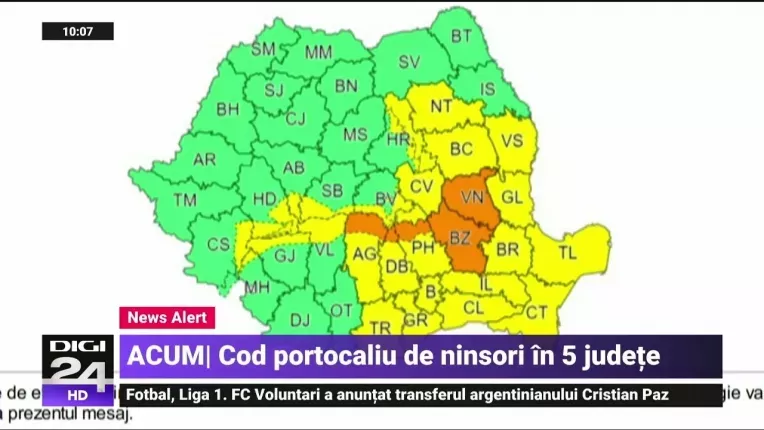 Cod portocaliu de ninsori abundente si viscol. Meteorologii au prelungit avertizarile