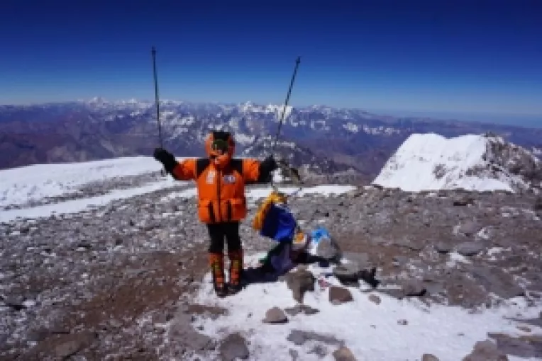 Dor Geta Popescu, de 12 ani, a atins varful Aconcagua
