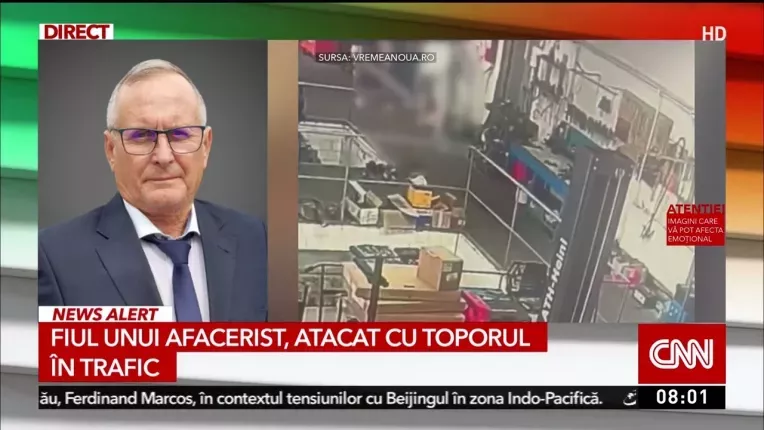 Fiul unui afacerist, atacat cu toporul