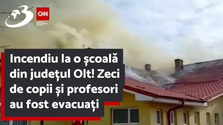 Incendiu la o scoala din judetul Olt! Zeci de copii si profesori au fost evacuati