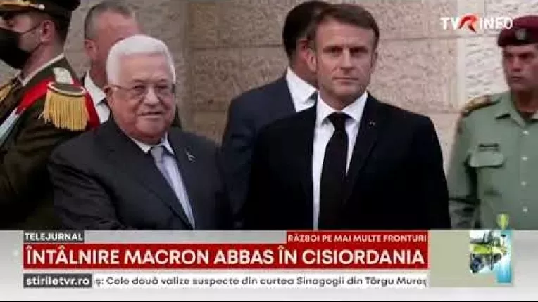 Intalnire Macron - Abbas in Cisiordania