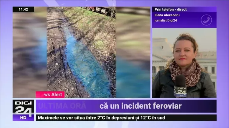 Locomotiva unui tren de marfa incarcat cu carbune a deraiat, in Valcea