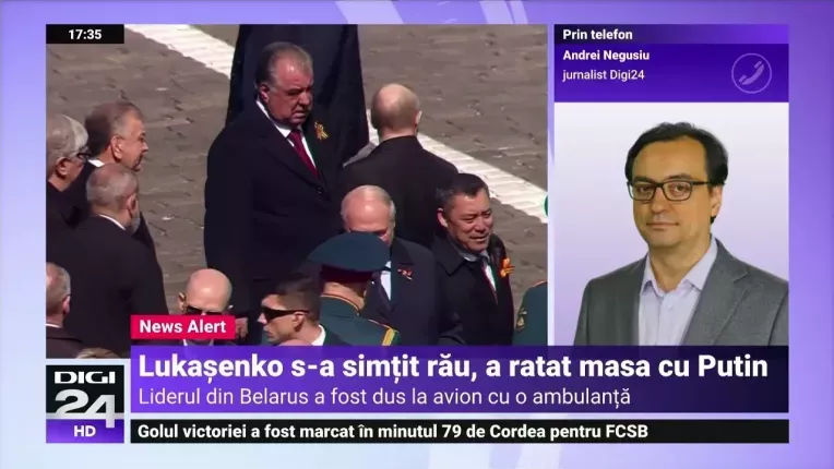 Lui Lukasenko i s-a facut rau la Moscova si a plecat insotit de o ambulanta