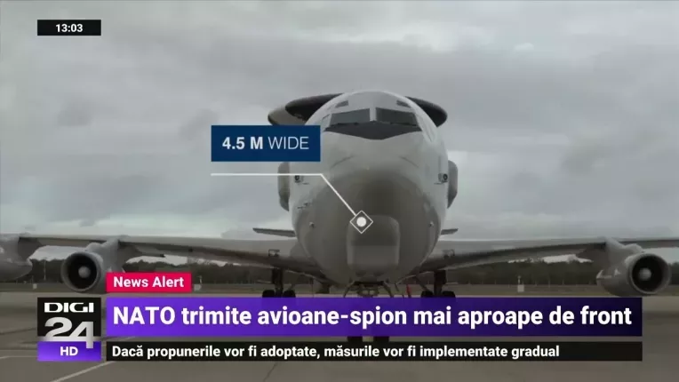 NATO muta in Romania avioanele spion din Germania pentru a-i monitoriza pe rusi in Ucraina