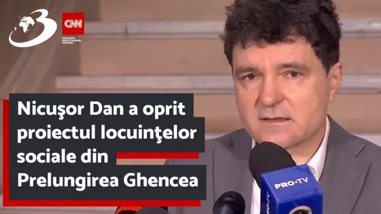 Nicusor Dan a oprit proiectul locuintelor sociale din Prelungirea Ghencea