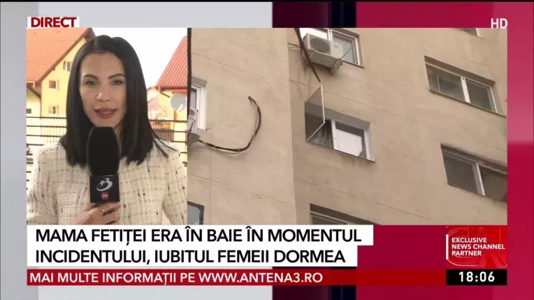 O fetita de doi ani a cazut de la etajul unui bloc din Timisoara in timp ce mama ei facea baie