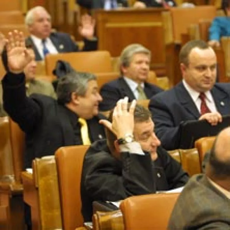 Parlamentarii se acuza ca fura la vot