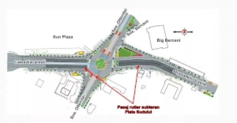 Pasajul subteran din Piata Sudului va fi gata in luna aprilie 2017