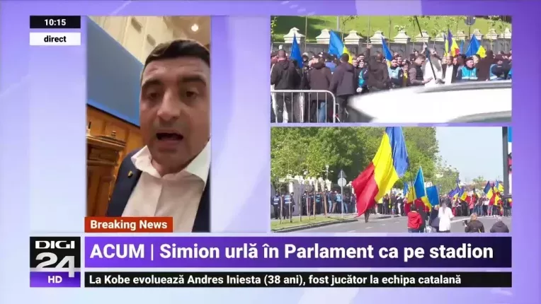 Politica AUR: scandal, violenta si extremism. George Simion a facut din nou circ in Parlament
