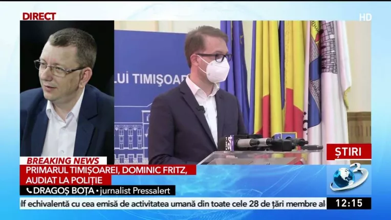 Primarul Timisoarei, Dominic Fritz, audiat la Politie