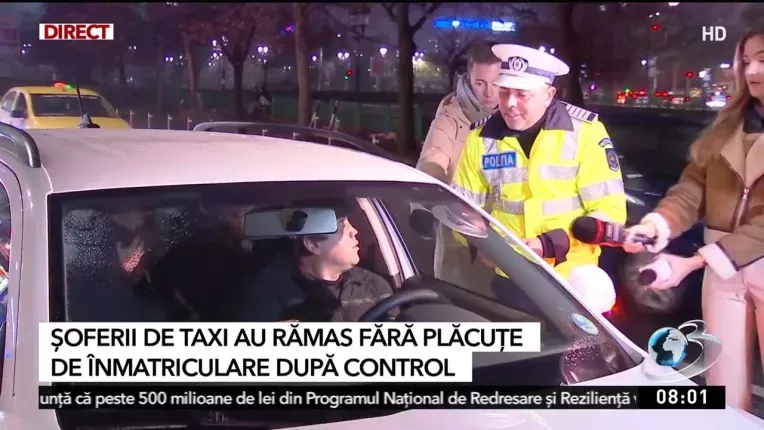Razie printre taximetristi. Politistii au gasit mai multi soferi bauti sau drogati, in Bucuresti