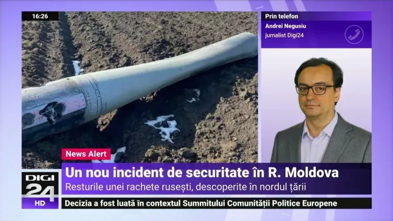 Resturile unei rachete lansate de Rusia au cazut in Republica Moldova