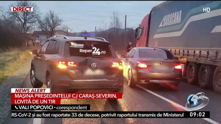 Romeo Dunca, presedintele CJ Caras Severin, implicat intr-un carambol