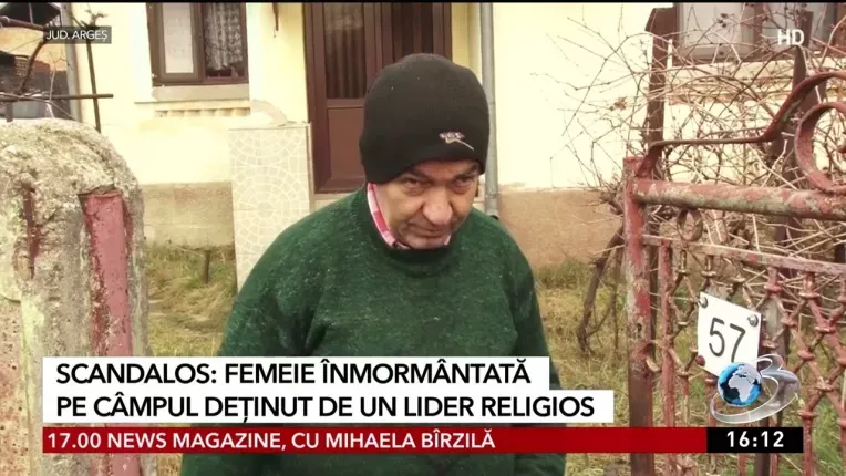 Scandal in Arges, dupa ce o pensionara a fost inmormantata pe un teren detinut de liderul unei grupari religioase