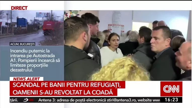 Scandal pe banii pentru refugiati. Oamenii s-au revoltat la coada