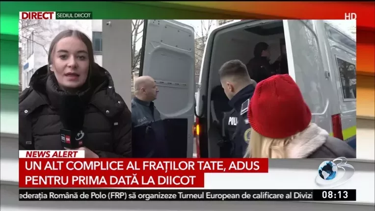 Un alt complice al fratilor Tate, adus pentru prima oara la DIICOT