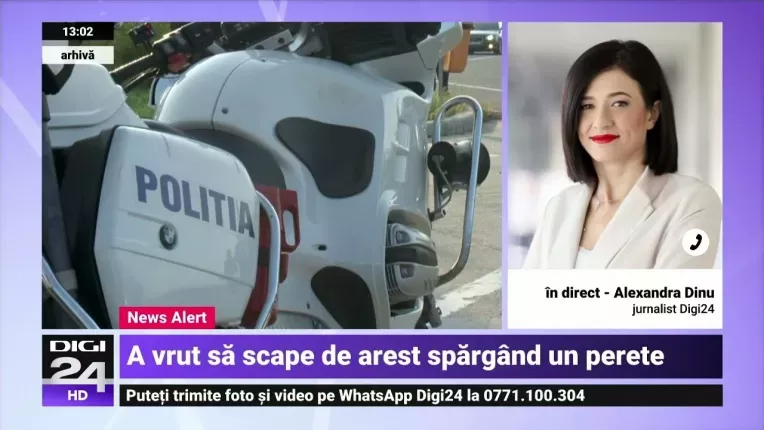 Un detinut a incercat sa evadeze din arestul Bucuresti sapand o gaura in perete