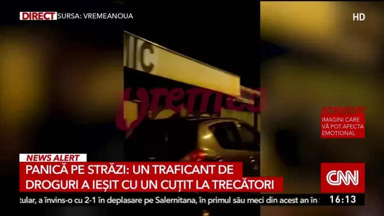 Un traficant de droguri aflat in arest la domiciliu, atac cu cutitul in plina strada