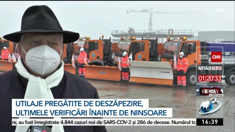 Utilajele de deszapezire sunt pregatite! Primarul Clujului face ultimele verificari inainte de ninoa