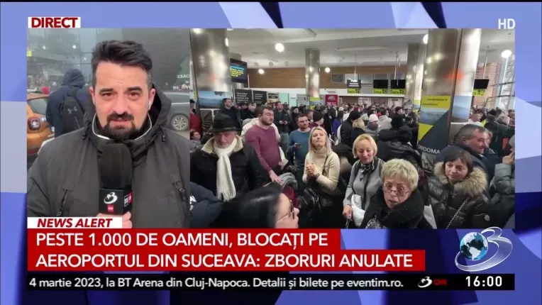 Zboruri anulate din cauza vremii. Peste 1.000 de oameni blocati in aeroport