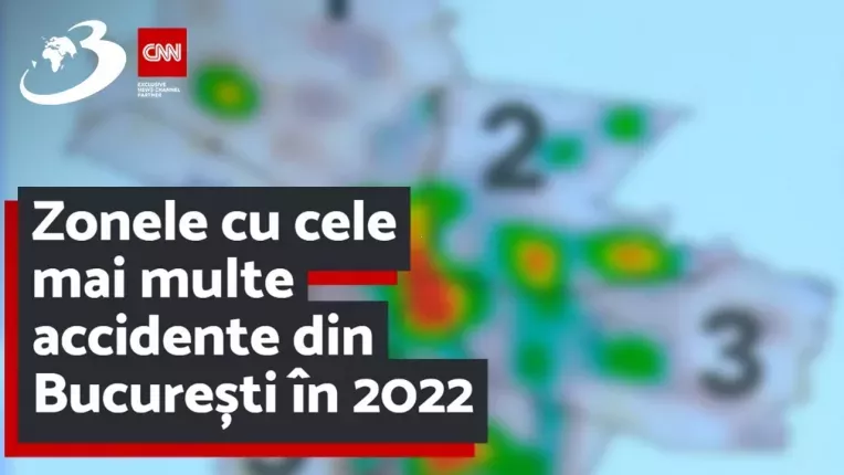 Zonele cu cele mai multe accidente din Bucuresti in 2022. Aproape 100 doar in Sectorul 1